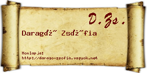 Daragó Zsófia névjegykártya
